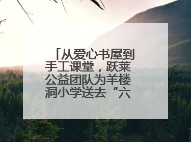 从爱心书屋到手工课堂，跃莱公益团队为羊楼洞小学送去“六一”特别礼物
