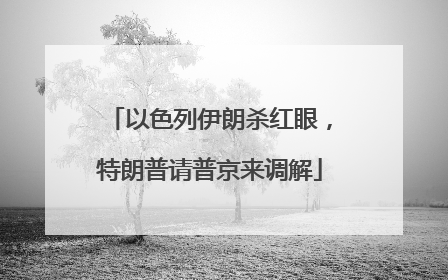 以色列伊朗杀红眼，特朗普请普京来调解