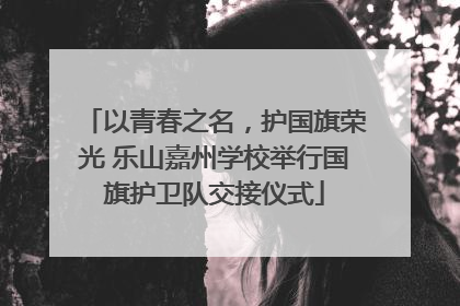 以青春之名，护国旗荣光 乐山嘉州学校举行国旗护卫队交接仪式