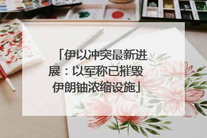 伊以冲突最新进展：以军称已摧毁伊朗铀浓缩设施