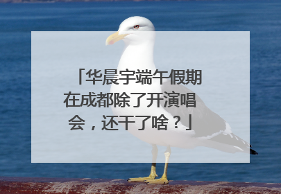 华晨宇端午假期在成都除了开演唱会，还干了啥？