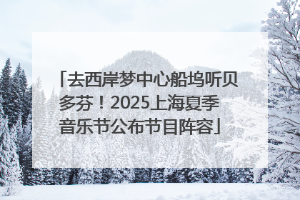 去西岸梦中心船坞听贝多芬！2025上海夏季音乐节公布节目阵容