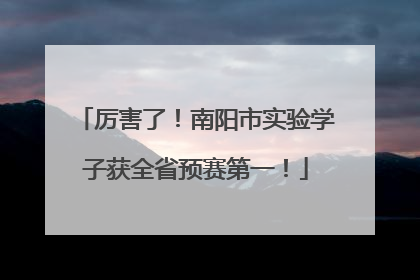 厉害了！南阳市实验学子获全省预赛第一！