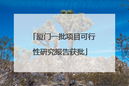 厦门一批项目可行性研究报告获批