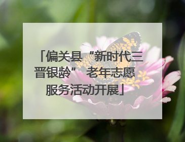 偏关县“新时代三晋银龄” 老年志愿服务活动开展