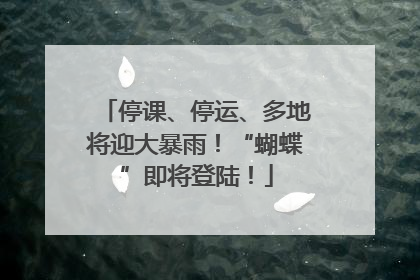 停课、停运、多地将迎大暴雨！“蝴蝶”即将登陆！