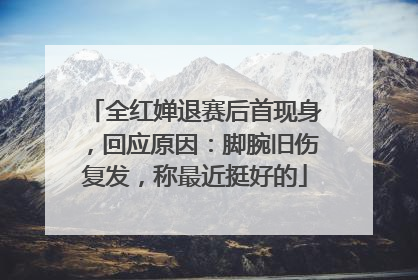 全红婵退赛后首现身，回应原因：脚腕旧伤复发，称最近挺好的