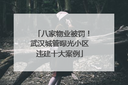 八家物业被罚！武汉城管曝光小区违建十大案例