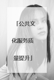 公共文化服务质量提升