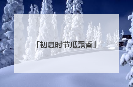初夏时节瓜飘香