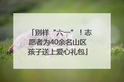别样“六一”！志愿者为40余名山区孩子送上爱心礼包