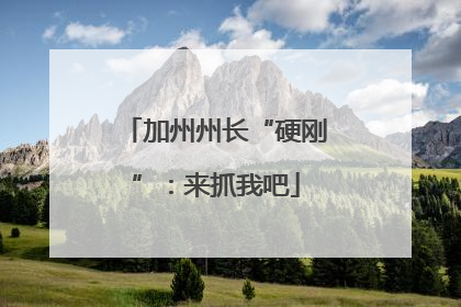 加州州长“硬刚”：来抓我吧