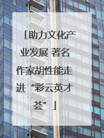 助力文化产业发展 著名作家胡性能走进“彩云英才荟”