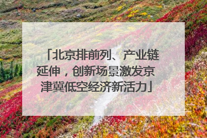 北京排前列、产业链延伸，创新场景激发京津冀低空经济新活力
