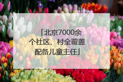 北京7000余个社区、村全覆盖配备儿童主任