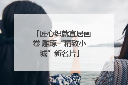 匠心织就宜居画卷 雕琢“精致小城”新名片