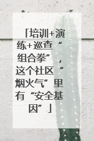培训+演练+巡查“组合拳”，这个社区“烟火气”里有“安全基因”