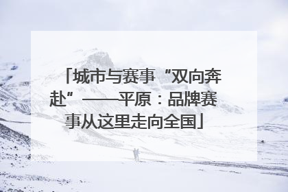 城市与赛事“双向奔赴”——平原：品牌赛事从这里走向全国