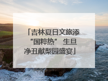 吉林夏日文旅添“国粹热” 生旦净丑献梨园盛宴