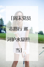 周末党员志愿行 巡河护水显担当