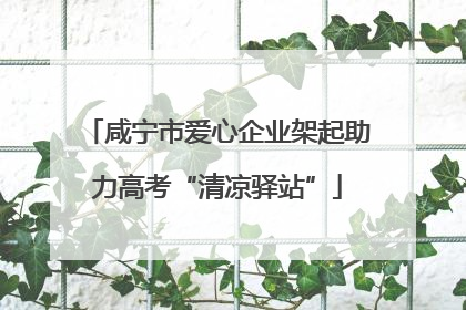 咸宁市爱心企业架起助力高考“清凉驿站”