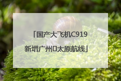 国产大飞机C919新增广州⇌太原航线