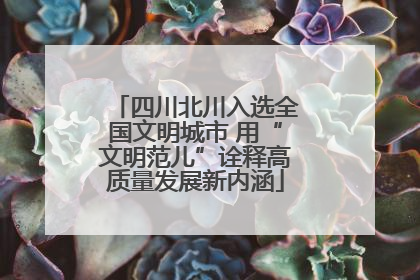 四川北川入选全国文明城市 用“文明范儿”诠释高质量发展新内涵