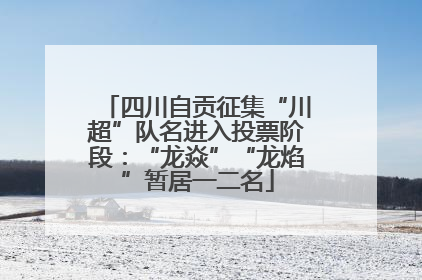 四川自贡征集“川超”队名进入投票阶段：“龙焱”“龙焰”暂居一二名