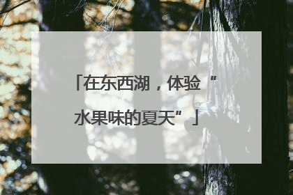 在东西湖，体验“水果味的夏天”
