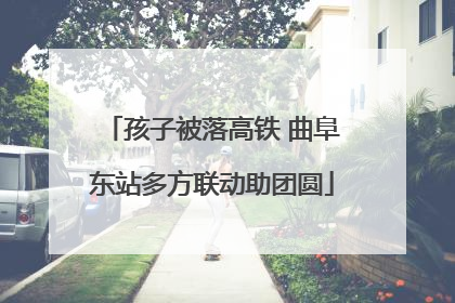 孩子被落高铁 曲阜东站多方联动助团圆