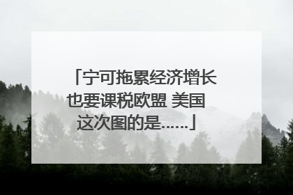 宁可拖累经济增长也要课税欧盟 美国这次图的是……