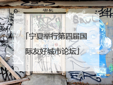 宁夏举行第四届国际友好城市论坛