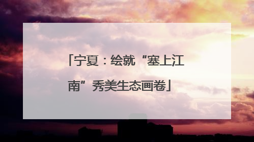 宁夏：绘就“塞上江南”秀美生态画卷