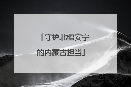守护北疆安宁的内蒙古担当