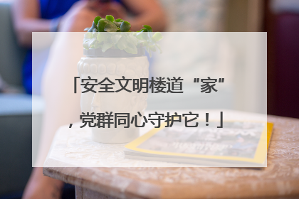 安全文明楼道“家”，党群同心守护它！