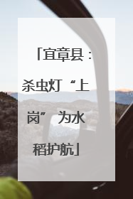 宜章县：杀虫灯“上岗” 为水稻护航