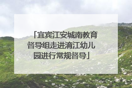 宜宾江安城南教育督导组走进淯江幼儿园进行常规督导