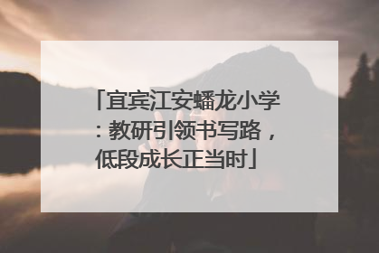宜宾江安蟠龙小学：教研引领书写路，低段成长正当时
