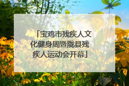 宝鸡市残疾人文化健身周暨陇县残疾人运动会开幕