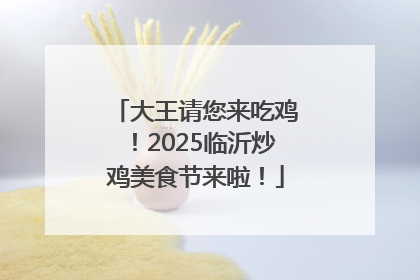 大王请您来吃鸡！2025临沂炒鸡美食节来啦！
