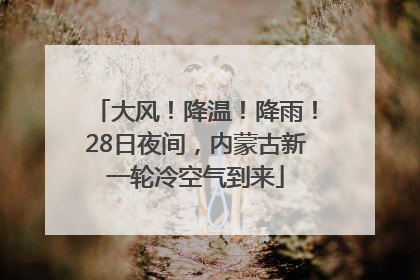 大风！降温！降雨！28日夜间，内蒙古新一轮冷空气到来
