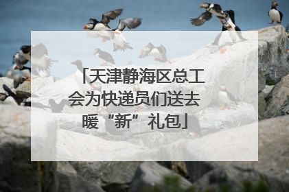 天津静海区总工会为快递员们送去暖“新”礼包
