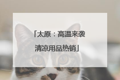 太原：高温来袭 清凉用品热销