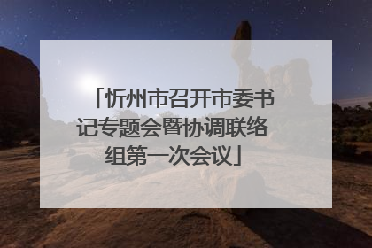 忻州市召开市委书记专题会暨协调联络组第一次会议