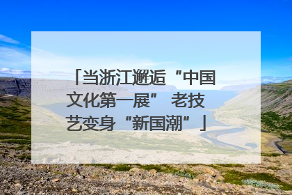 当浙江邂逅“中国文化第一展” 老技艺变身“新国潮”