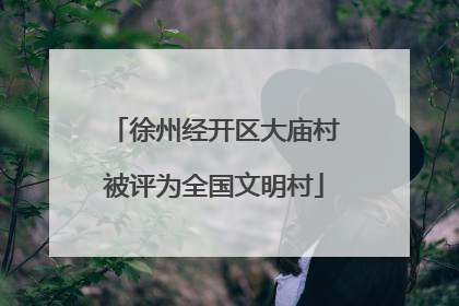 徐州经开区大庙村被评为全国文明村