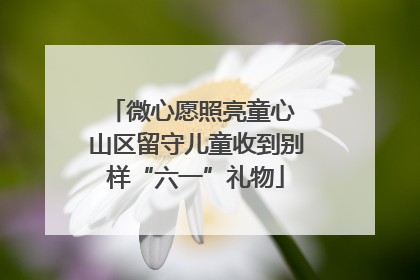 微心愿照亮童心 山区留守儿童收到别样“六一”礼物