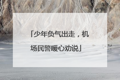 少年负气出走，机场民警暖心劝说