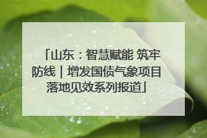 山东：智慧赋能 筑牢防线｜增发国债气象项目落地见效系列报道
