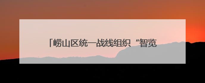 崂山区统一战线组织“智览新篇 同心奋进”主题活动